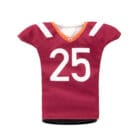 Virginia Tech Hokies Football #25 Miniature Sports Jersey Front