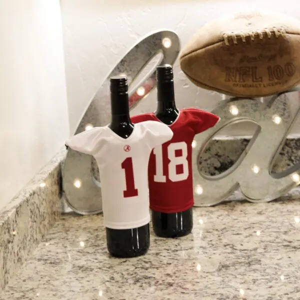alabama crimson tide miniature jersey wine bottle cover