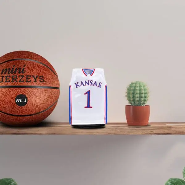 kansas basketball white miniature sports jersey