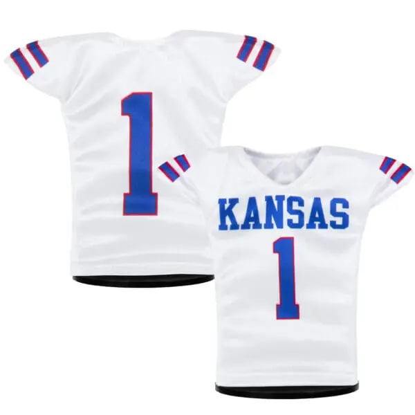 Kansas Jayhawks Football #1 Miniature Sports Jersey (White)