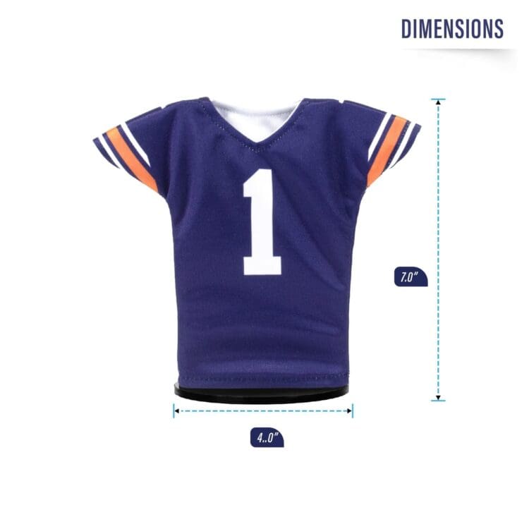 Auburn Football Miniature Jersey Blue Size
