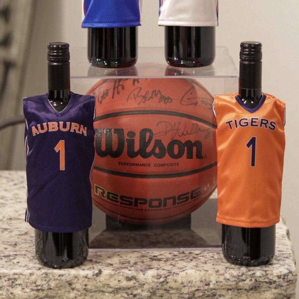 auburn basketball mini sports jersey wine bottle cover