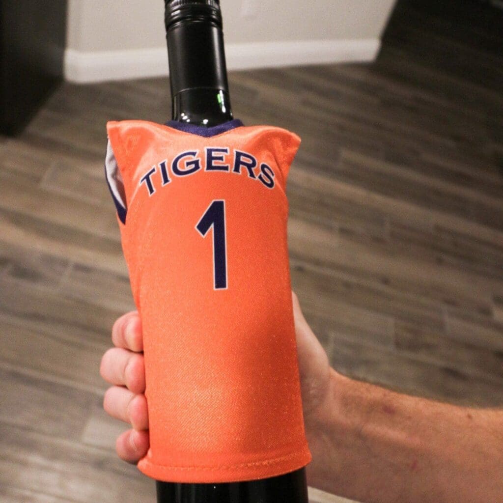 auburn basketball mini sports jersey wine bottle cover