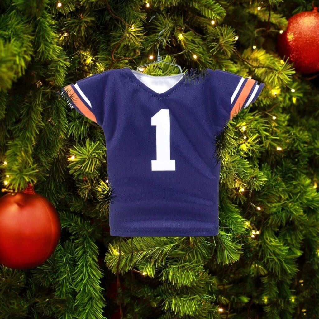 auburn tigers blue football christmas ornament