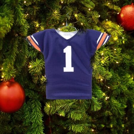 auburn tigers blue football christmas ornament