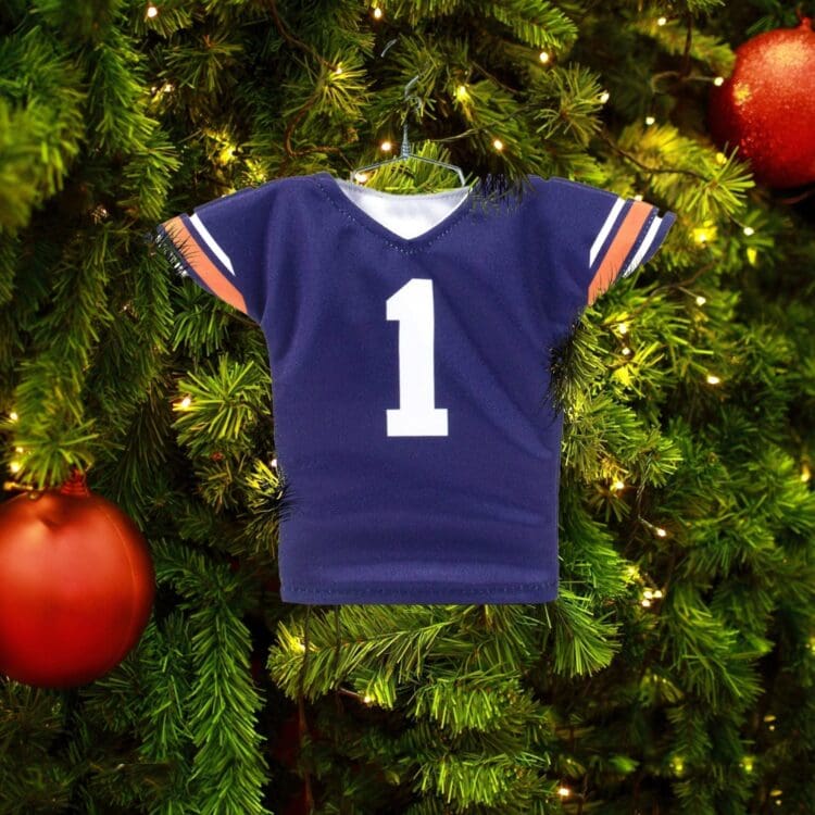 auburn tigers blue football christmas ornament