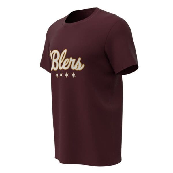 'Blers Maroon Short Sleeve Side