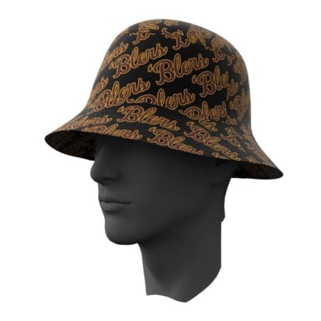 Loyola 'Blers All Over Black Bucket Hat Side