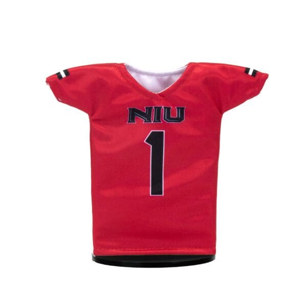 NIU Football #1 Miniature Jersey Red