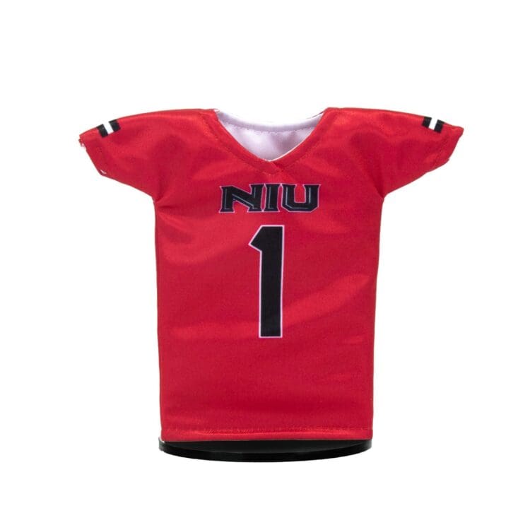 NIU Football #1 Miniature Jersey Red