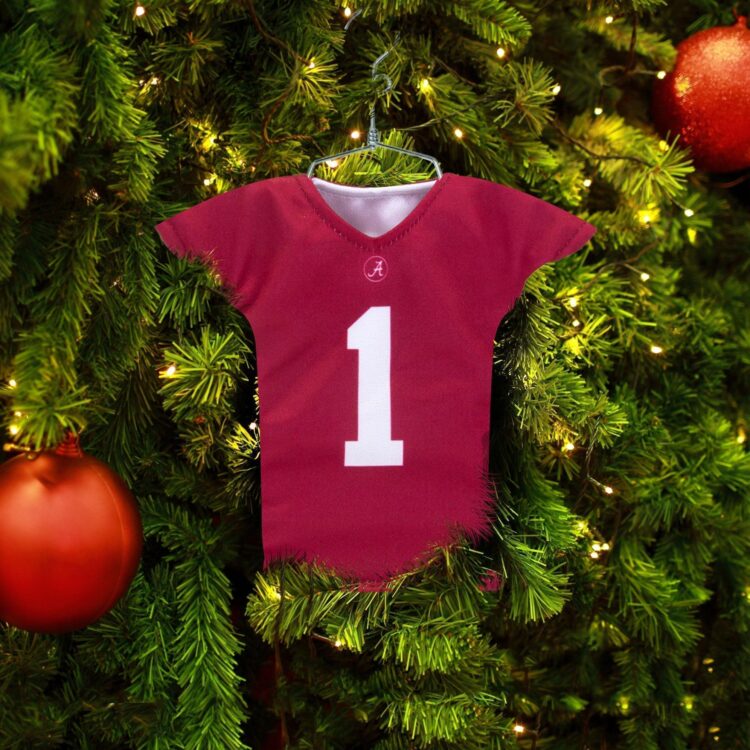 alabama football mini jersey christmas ornament