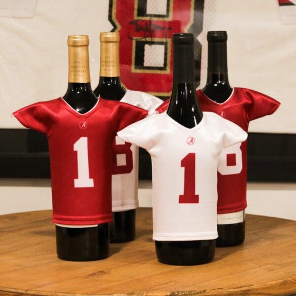 alabama crimson tide miniature jersey wine bottle cover