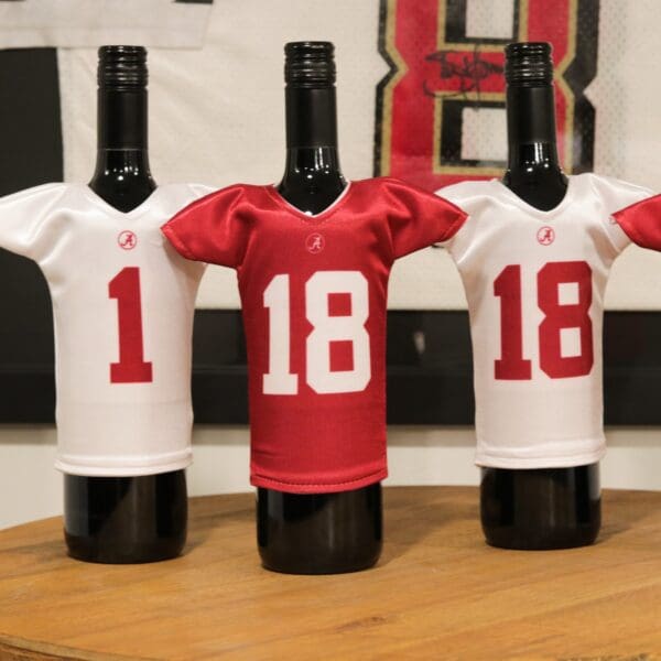 alabama crimson tide miniature jersey wine bottle cover