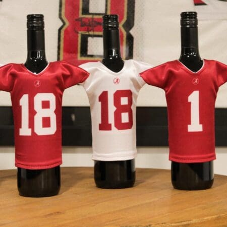 alabama crimson tide miniature jersey wine bottle cover