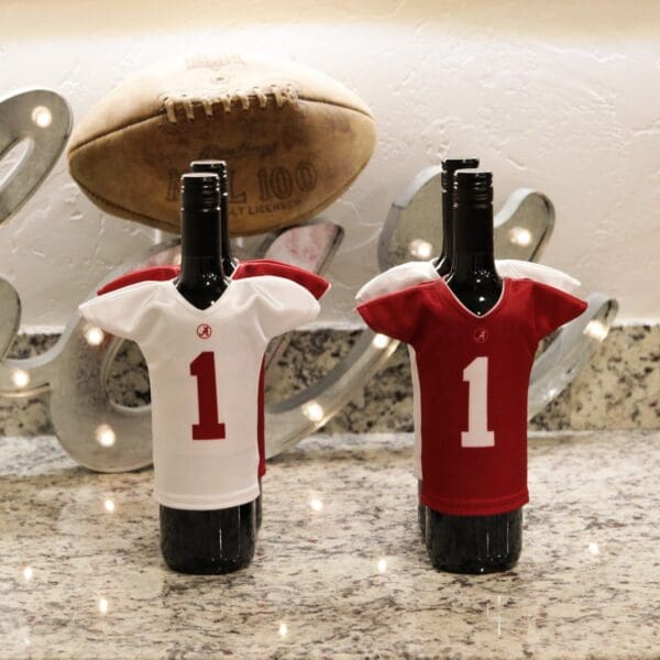 alabama crimson tide miniature jersey wine bottle cover