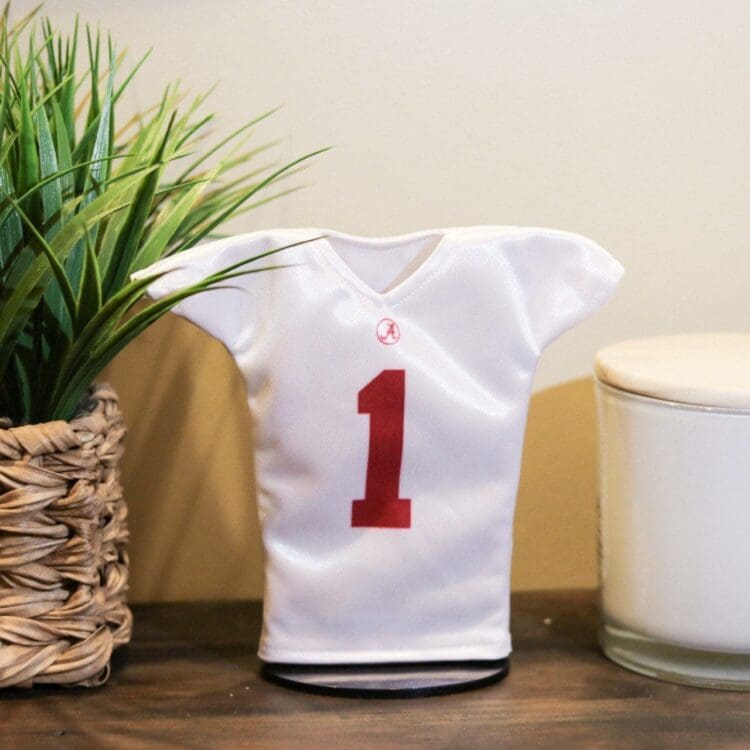 alabama white football miniature sports jersey
