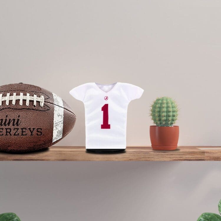 alabama white football miniature sports jersey