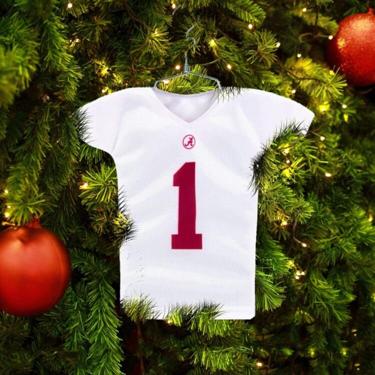 alabama football mini jersey christmas ornament