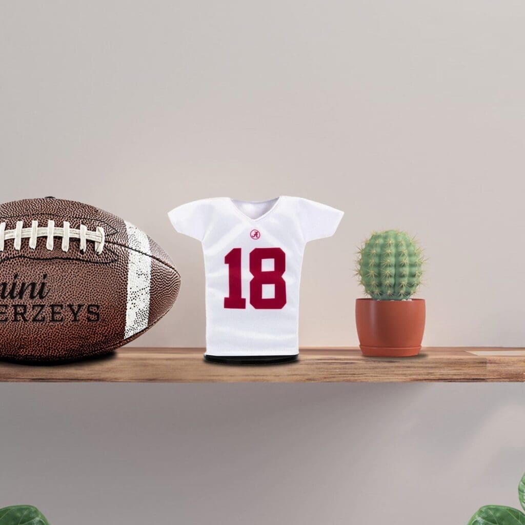 alabama white football miniature sports jersey