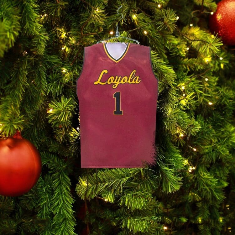 loyola ramblers basketball miniature sports jersey christmas ornament
