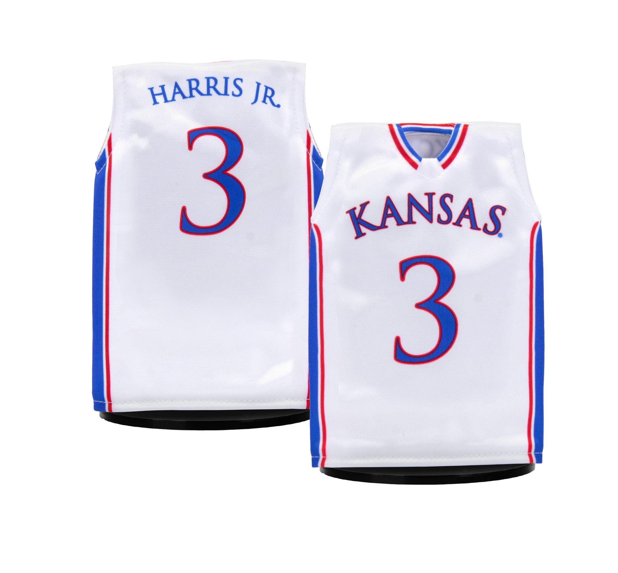 MiniJerzeys Kansas Jayhawks Basketball #1 Miniature Sports Jersey (White)