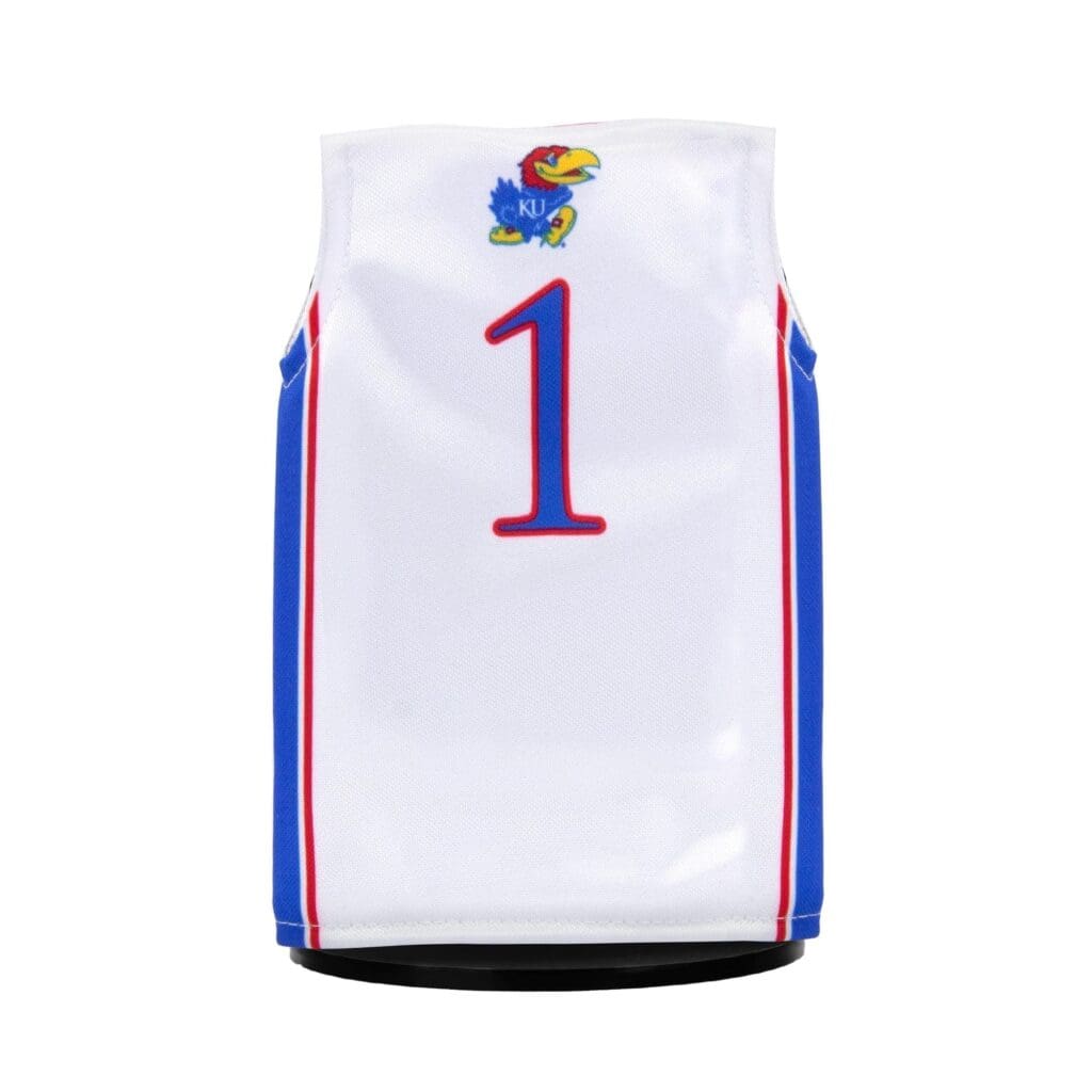 Kansas Basketball #1 MiniJerzey White Back
