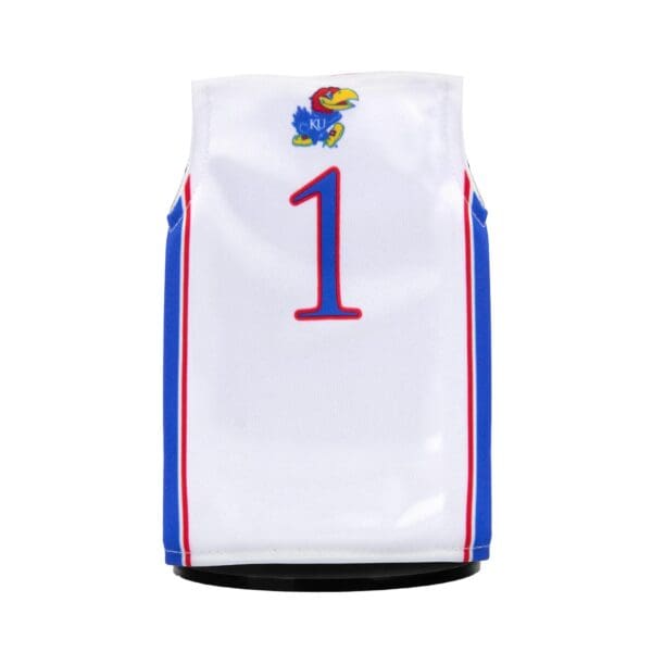 Kansas Basketball #1 MiniJerzey White Back