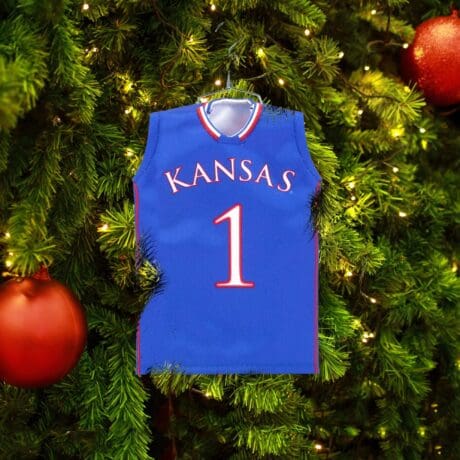 kansas basketball mini sports jersey christmas ornament