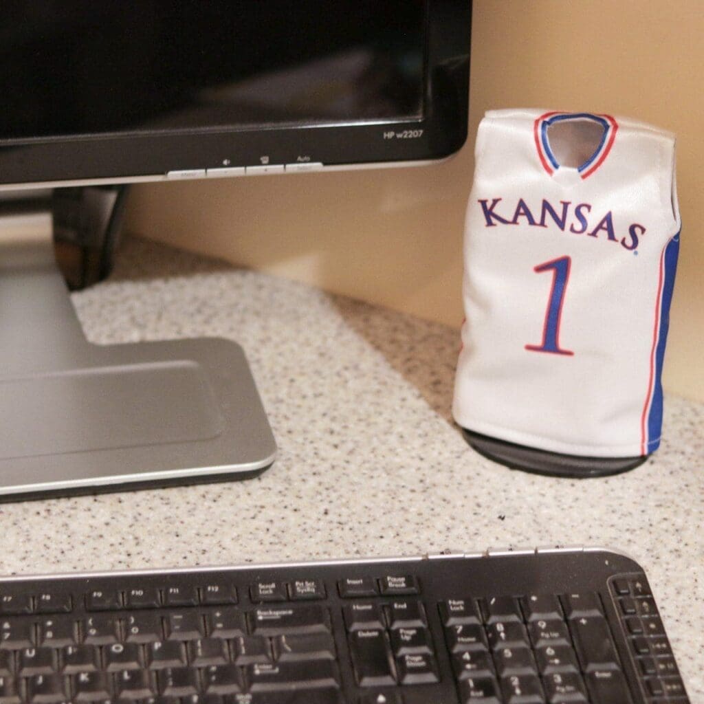 kansas basketball miniature sports jersey