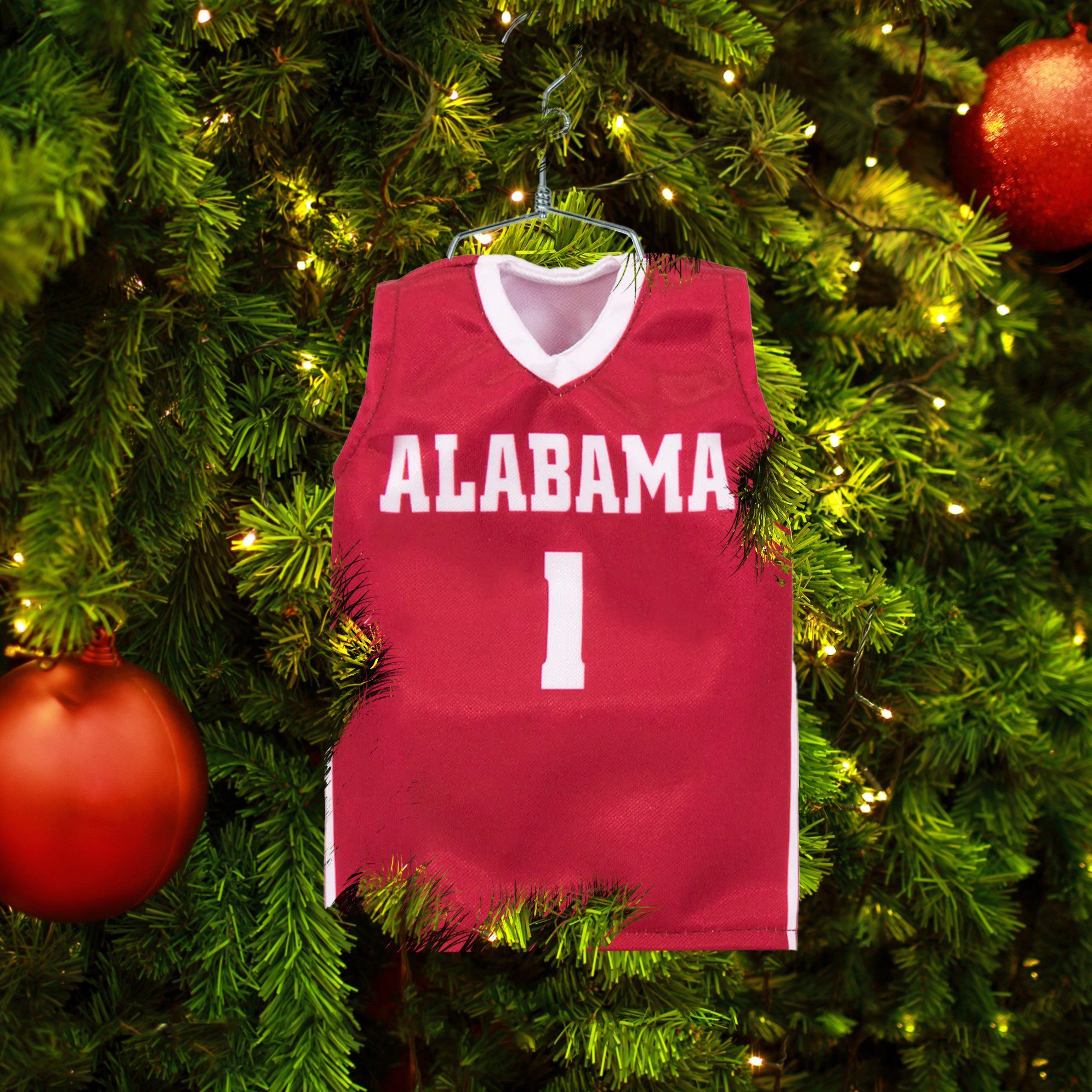 alabama basketball mini jersey christmas ornament