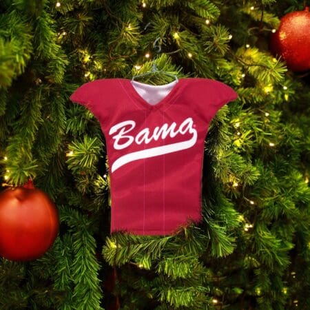 alabama crimson softball miniature sports jersey christmas ornament