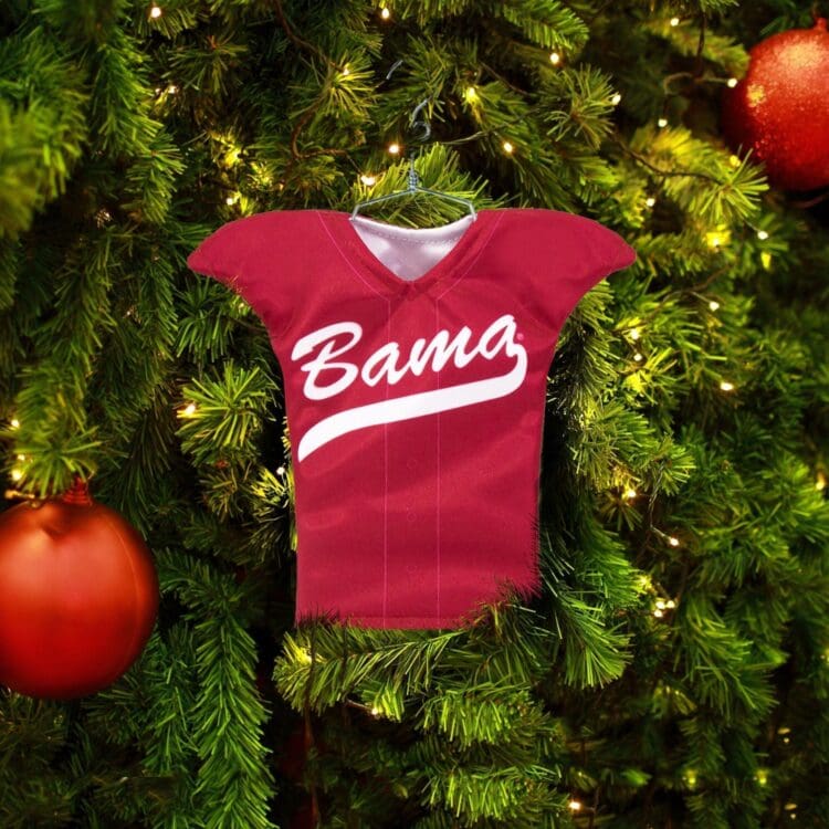 alabama crimson softball miniature sports jersey christmas ornament