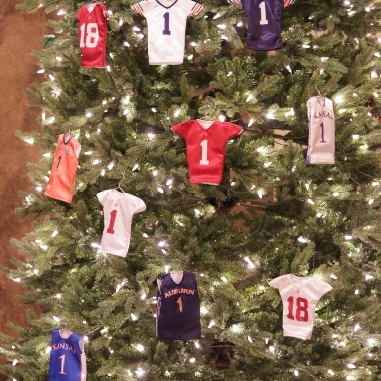 miniature sports jersey christmas ornament