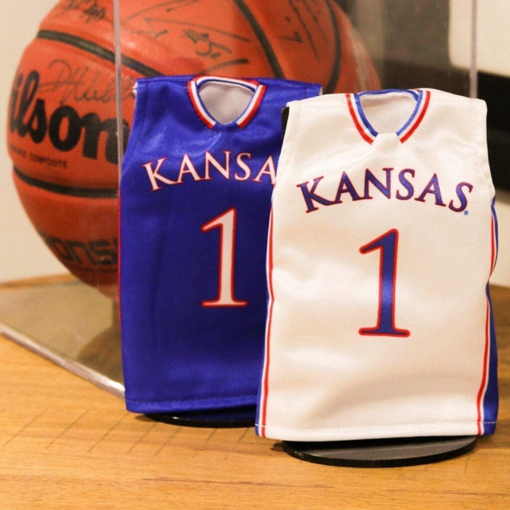 kansas basketball miniature sports jersey