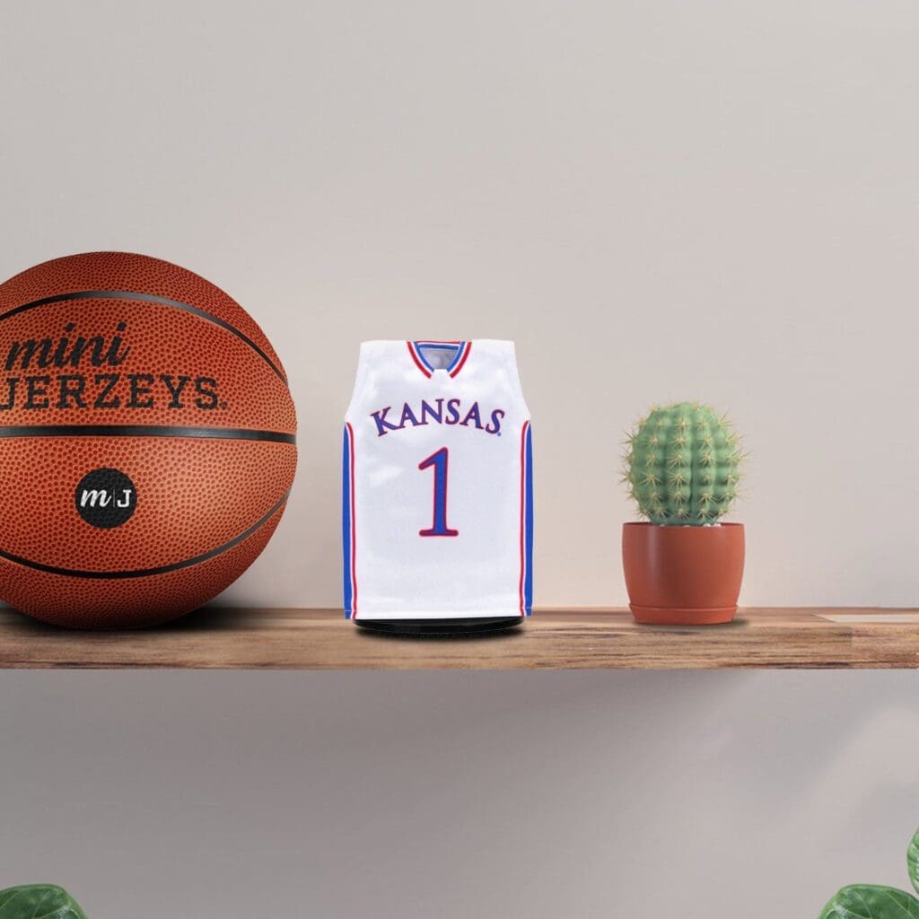 kansas basketball white miniature sports jersey