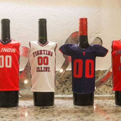 Illinois Miniature Sports Jersey Wine Bottle Cover
