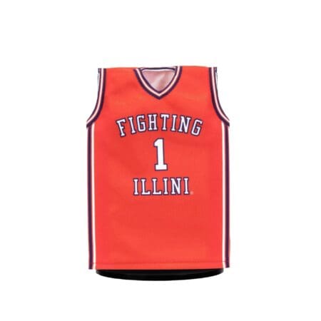 U of I Fighting Illini Basketball Retro Orange Miniature Jersey Front