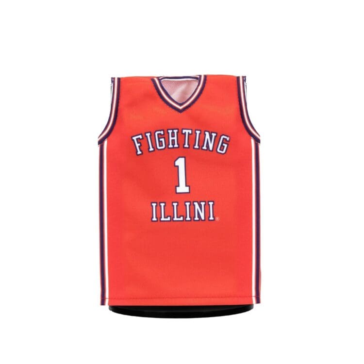 U of I Fighting Illini Basketball Retro Orange Miniature Jersey Front