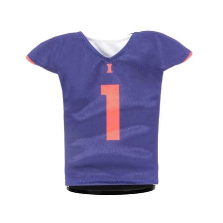 U of I Fighting Illini Football Blue Miniature Jersey Front
