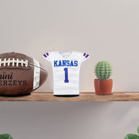 Kansas Football Mini Jersey Shelf
