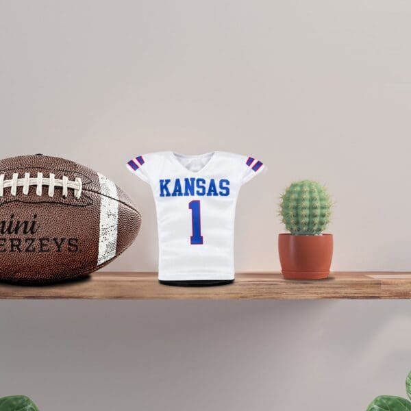 Kansas Football Mini Jersey Shelf