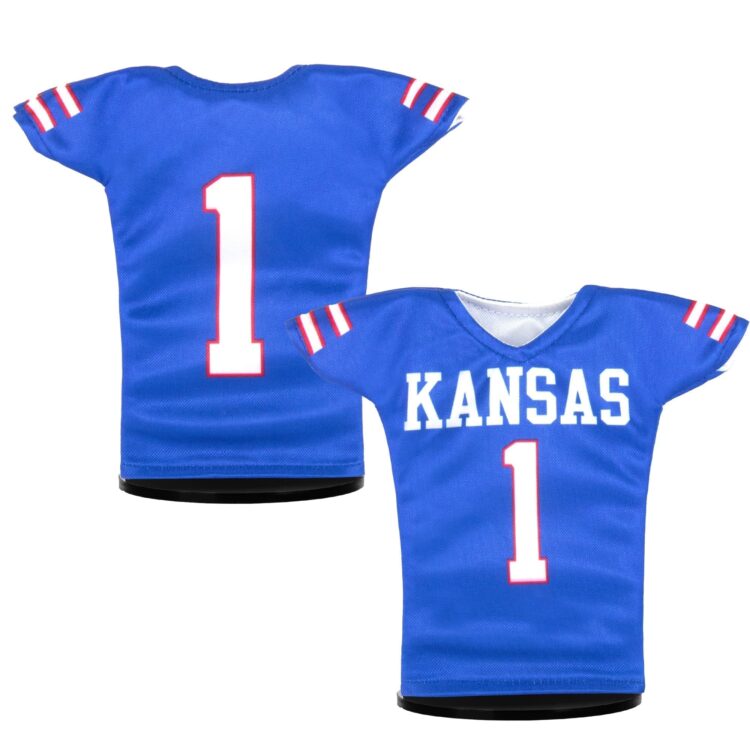 Kansas Jayhawks Football #1 Miniature Sports Jersey Blue
