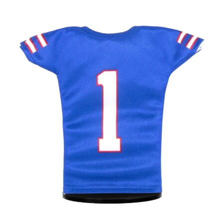 Kansas Jayhawks Football #1 Miniature Sports Jersey Blue Back