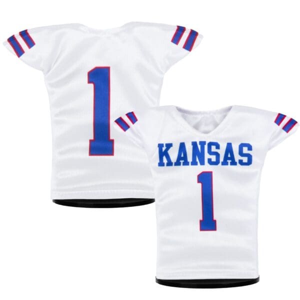 Kansas Jayhawks Football #1 Miniature Sports Jersey (White)