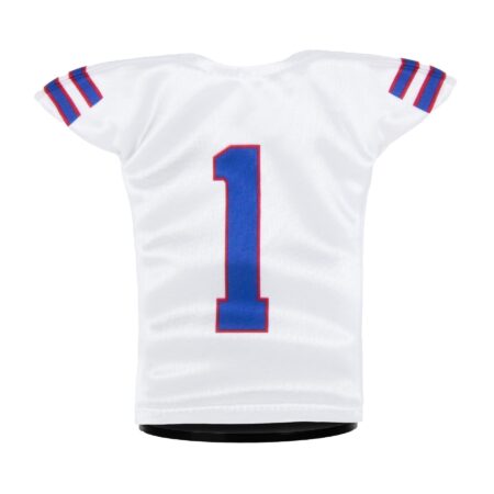 Kansas Jayhawks Football #1 Miniature Sports Jersey (White) Back
