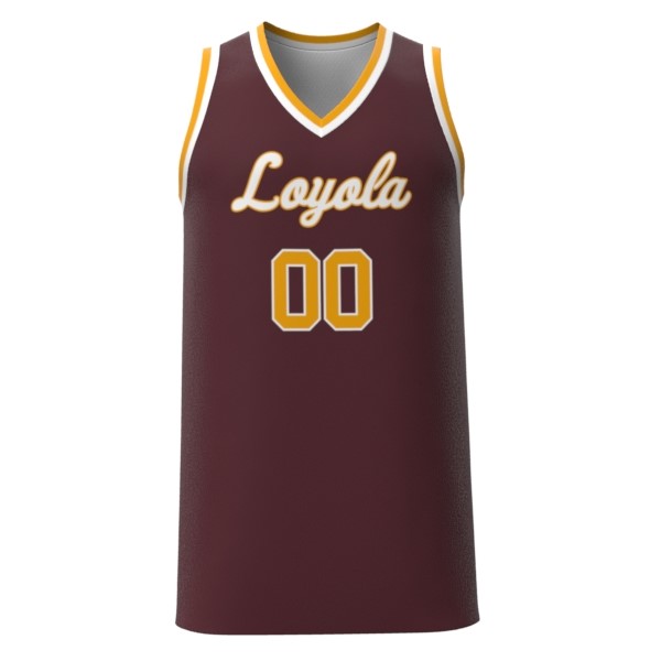 Loyola Ramblers Women's Basketball Pick-A-Player NIL Miniature Sports Jersey (Maroon) Front