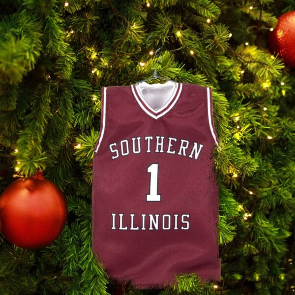 SIU Salukis Basketball #1 Miniature Sports Jersey (Maroon) - Image 5