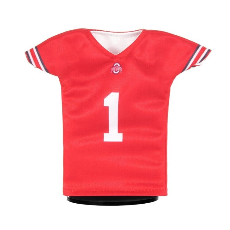 Ohio State Buckeyes Football #1 Mini Sports Jersey (Scarlet) Front