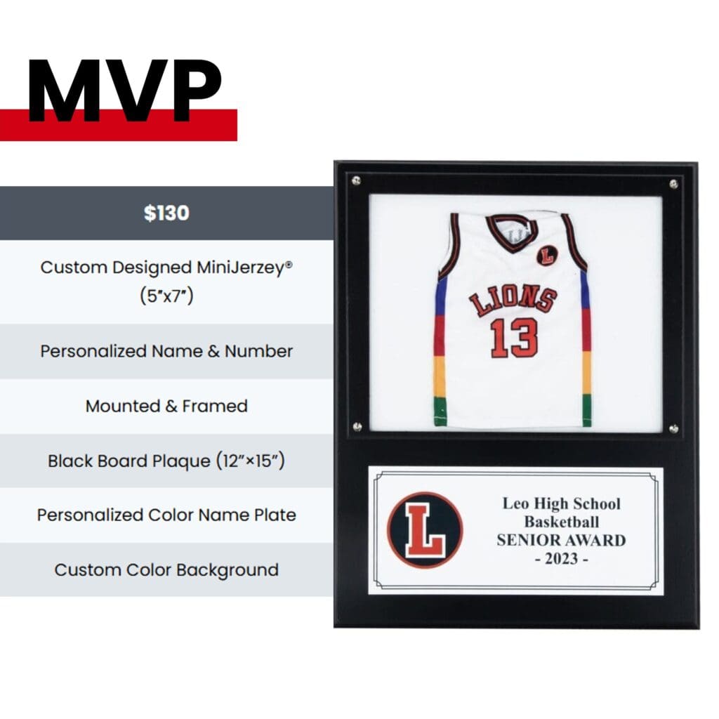Custom MVP Mini Jersey with Plaque