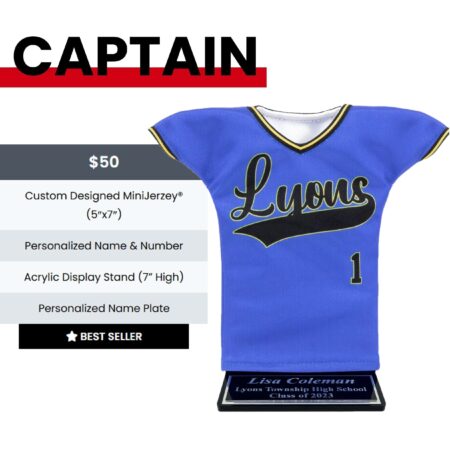 Custom Miniature Jersey Captain Plaque